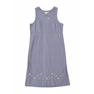Mandal Bay Girls Butterfly Embroidered Sleeveless Dress XL‎ TG Blue Cotton